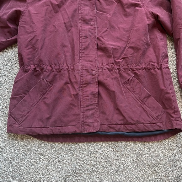 Eddie Bauer Wool Blend Lined Chore Jacket, Burgundy Color, Size Large - Picture 2 of 15